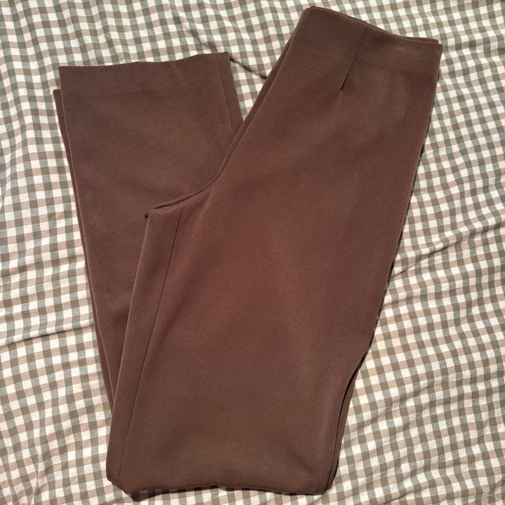 Brown Italian straight-leg trousers by Peruzzi. Made in Italy. - Picture 3 of 5